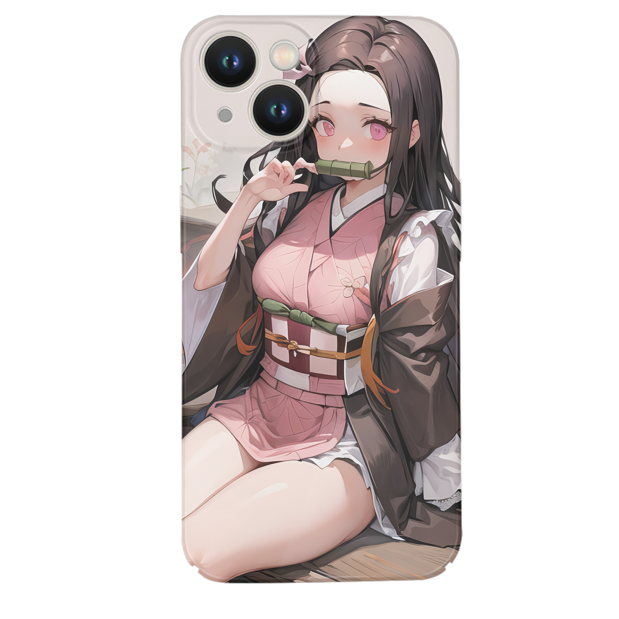 （画像用） 鬼滅の刃（きめつのやいば）竈門 禰󠄀豆子／かまど ねずこ Kamado Nezuko 【iPhone 14シリーズ対応】ハードケース